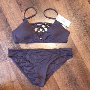 New with tag L space swim taupe color.